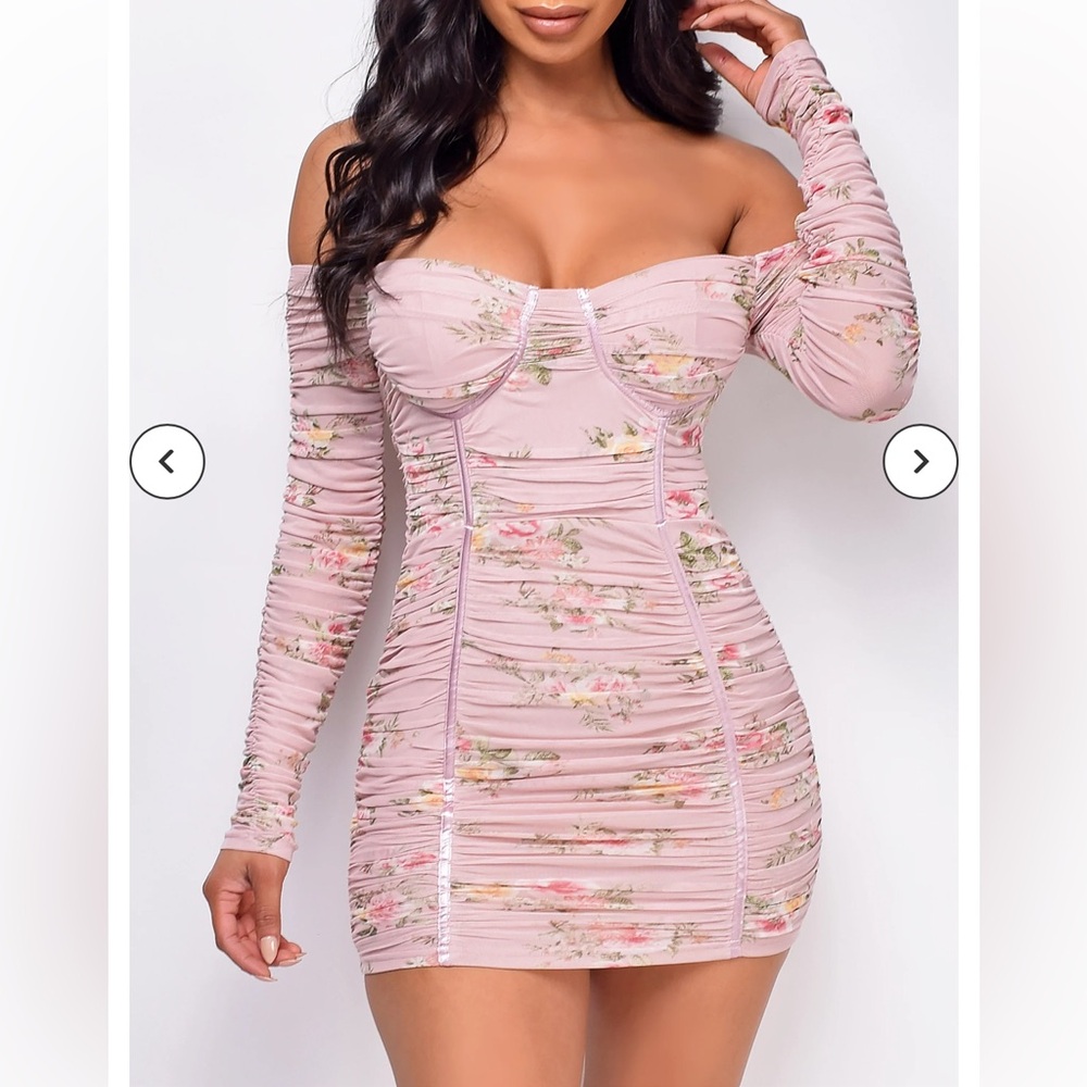 Manali Privy Floral Off-Shoulder Dress